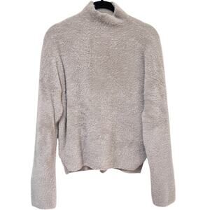 Abercrombie & Fitch Soft A&F Faux Fur Mock Neck Sweater Small